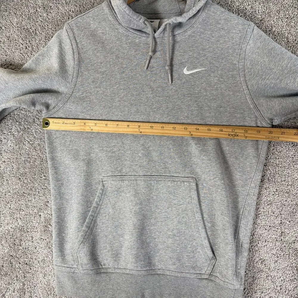 Nike Hoodie Mens S Gray Sportswear Club Fleece Pullover Basic Essential 611457